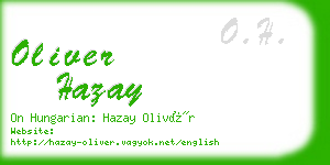 oliver hazay business card